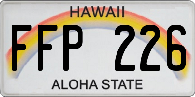 HI license plate FFP226