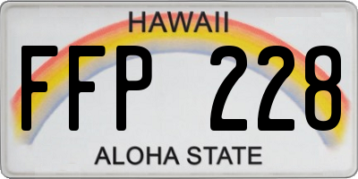 HI license plate FFP228