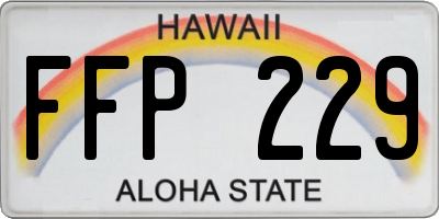 HI license plate FFP229