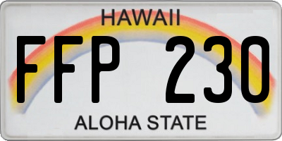 HI license plate FFP230