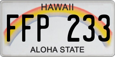 HI license plate FFP233