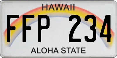 HI license plate FFP234