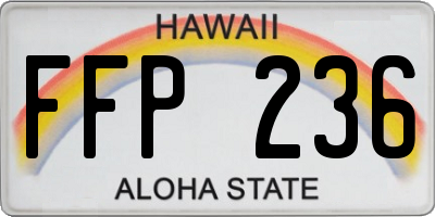 HI license plate FFP236