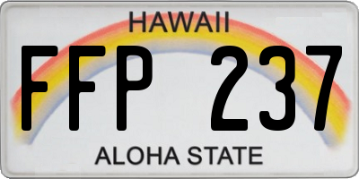 HI license plate FFP237