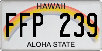 HI license plate FFP239