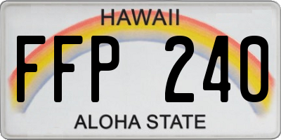 HI license plate FFP240