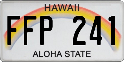 HI license plate FFP241