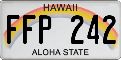HI license plate FFP242