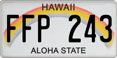 HI license plate FFP243