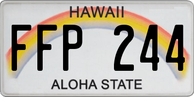 HI license plate FFP244