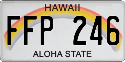 HI license plate FFP246