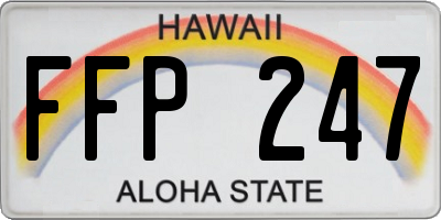 HI license plate FFP247
