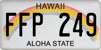 HI license plate FFP249