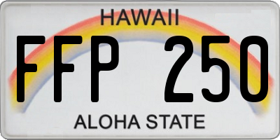 HI license plate FFP250