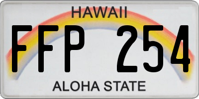 HI license plate FFP254
