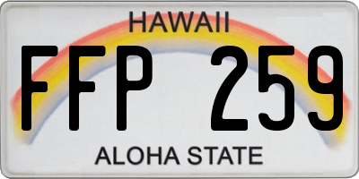 HI license plate FFP259