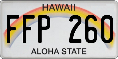 HI license plate FFP260