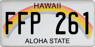 HI license plate FFP261