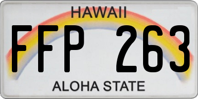 HI license plate FFP263