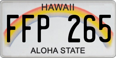 HI license plate FFP265