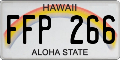 HI license plate FFP266