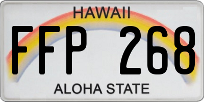 HI license plate FFP268