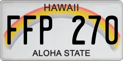 HI license plate FFP270