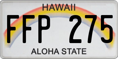 HI license plate FFP275