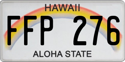 HI license plate FFP276