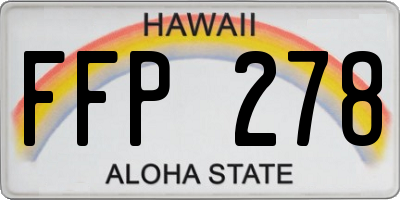 HI license plate FFP278