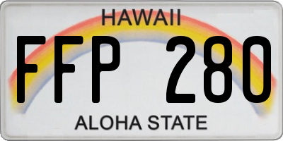 HI license plate FFP280