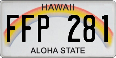 HI license plate FFP281