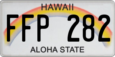 HI license plate FFP282