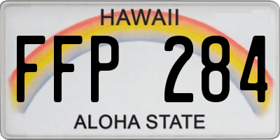 HI license plate FFP284
