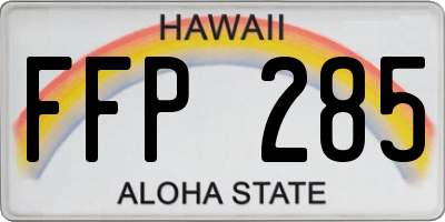 HI license plate FFP285
