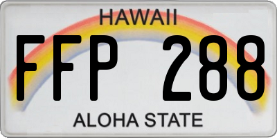 HI license plate FFP288