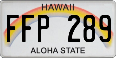 HI license plate FFP289