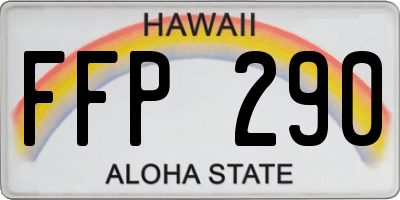 HI license plate FFP290