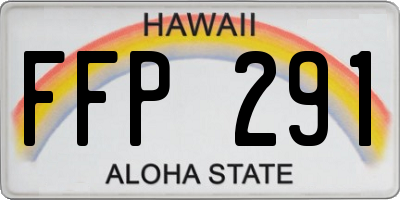 HI license plate FFP291