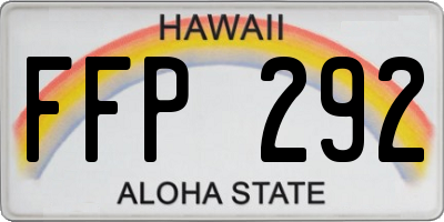 HI license plate FFP292