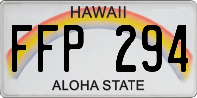 HI license plate FFP294