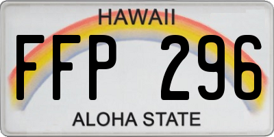 HI license plate FFP296