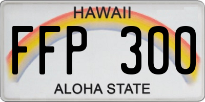HI license plate FFP300