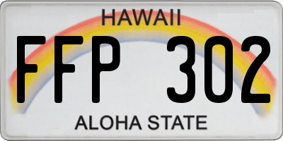 HI license plate FFP302