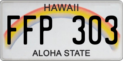HI license plate FFP303