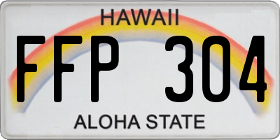 HI license plate FFP304