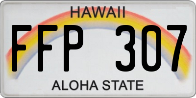 HI license plate FFP307