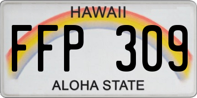 HI license plate FFP309