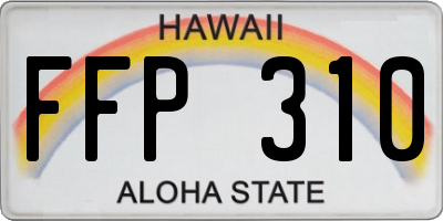 HI license plate FFP310