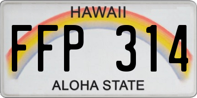 HI license plate FFP314